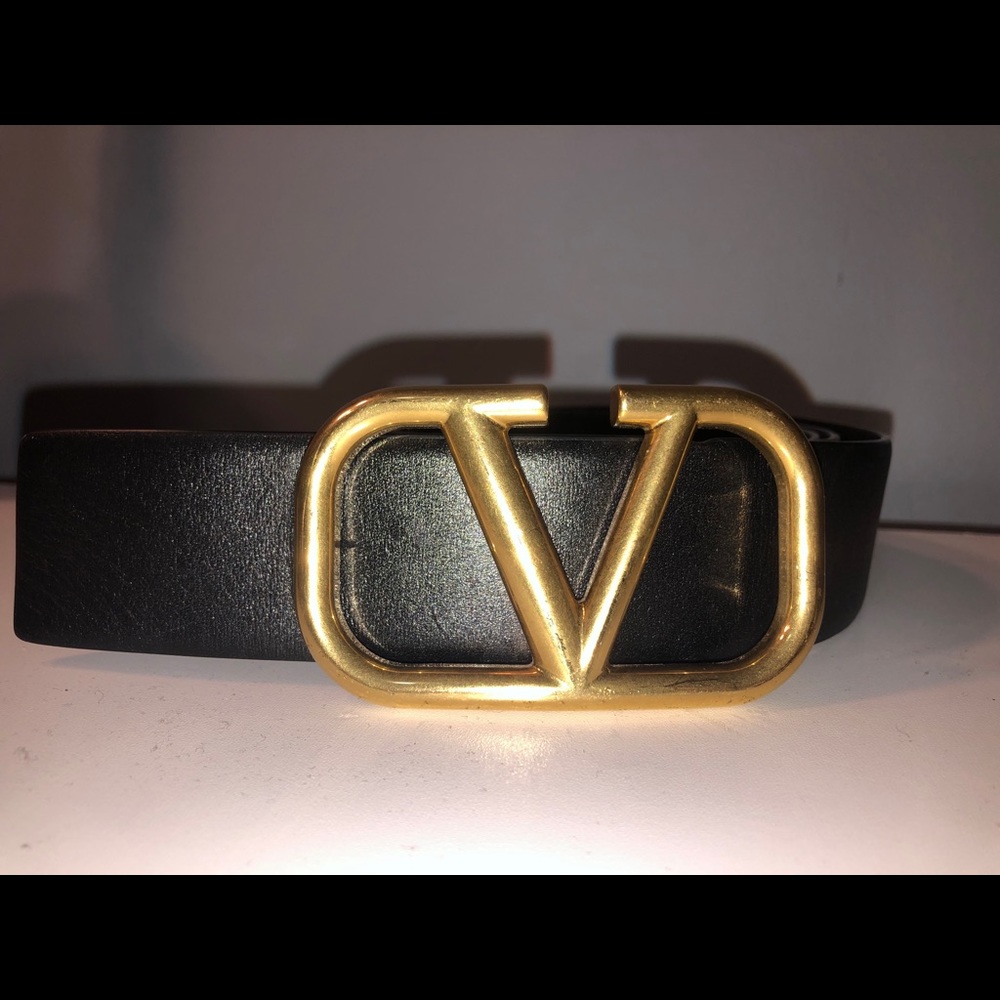 Valentino belt gold and black